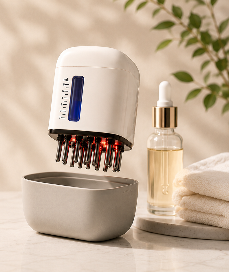 Red Light Vibrating Scalp Massager & Serum Infusion Comb